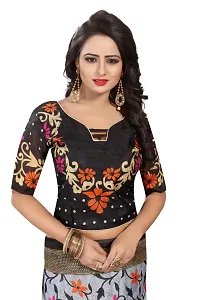 Elegant Art Silk Printed Women Saree with Blouse piece-thumb4