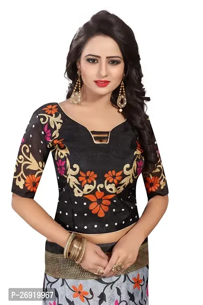 Elegant Art Silk Printed Women Saree with Blouse piece-thumb5