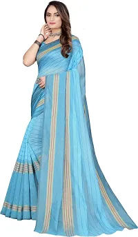 Stylish Fancy Cotton Silk Saree With Blouse Piece For Women Pack Of 1-thumb1