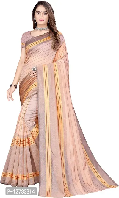 Stylish Fancy Cotton Silk Saree With Blouse Piece For Women Pack Of 1