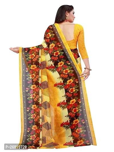 Elegant Georgette Printed Women Saree with Blouse piece-Pack Of 2-thumb4