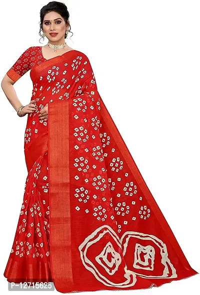 Stylish Fancy Cotton Silk Saree With Blouse Piece For Women Pack Of 1