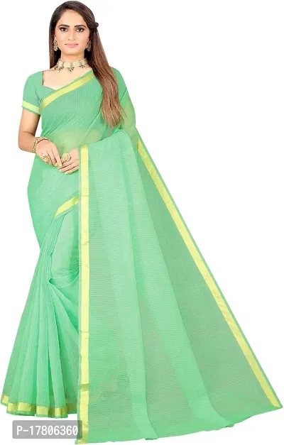 Women Stylish Art Silk Solid Saree with Blouse piece-thumb0