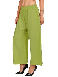 Stunning Green Crepe Solid Palazzo For Women-thumb4