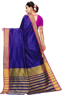 Stylish Fancy Cotton Silk Saree With Blouse Piece Combo For Women Pack Of 2-thumb2