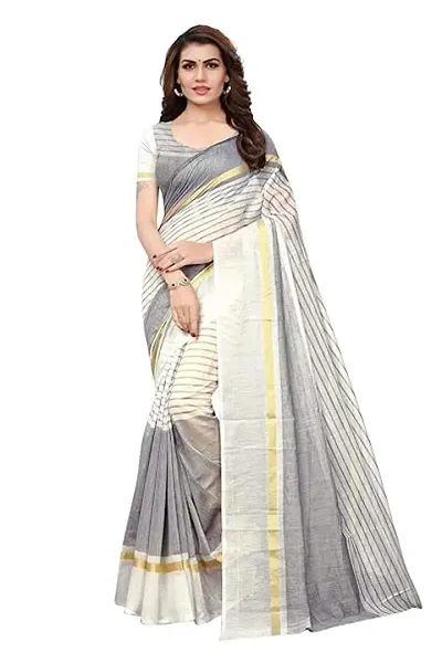 Hot Selling Cotton Silk Saree with Blouse piece