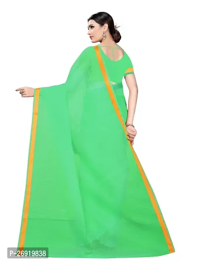 Elegant Cotton Silk Solid Women Saree with Blouse piece-thumb3