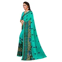 Elegant Georgette Printed Women Saree with Blouse piece-thumb1