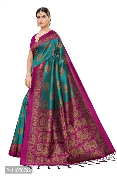 Stylish Fancy Art Silk Saree With Blouse Piece For Women Pack Of 1-thumb4