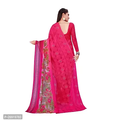 Elegant Georgette Printed Women Saree with Blouse piece-thumb5