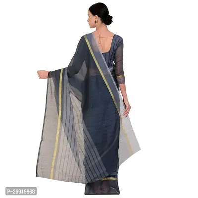 Elegant Cotton Silk Self Pattern Women Saree with Blouse piece-thumb2