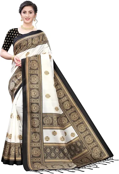 Stylish Fancy Art Silk Saree With Blouse Piece For Women Pack Of 1