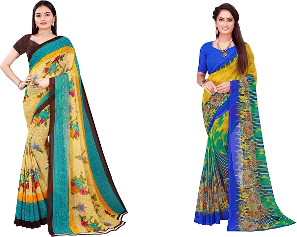 Must Have Georgette Saree with Blouse piece 