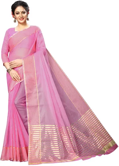 Beautiful Cotton Silk Sarees With Blouse Piece