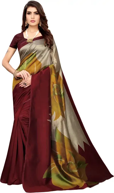 New In Art Silk Saree with Blouse piece 