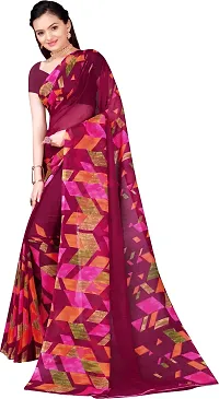 Stylish Fancy Georgette Saree With Blouse Piece For Women Pack Of 1-thumb2