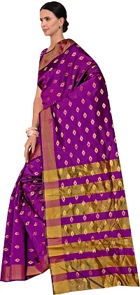 Women Stylish Art Silk Woven Design Saree with Blouse piece-thumb1