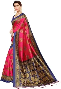 Women Stylish Georgette Solid Saree with Blouse piece-thumb1