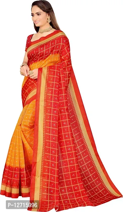 Stylish Fancy Art Silk Saree With Blouse Piece For Women Pack Of 1-thumb0