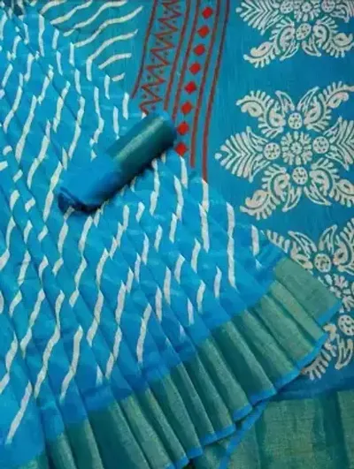 Stylish Silk Saree With Blouse Piece For Women