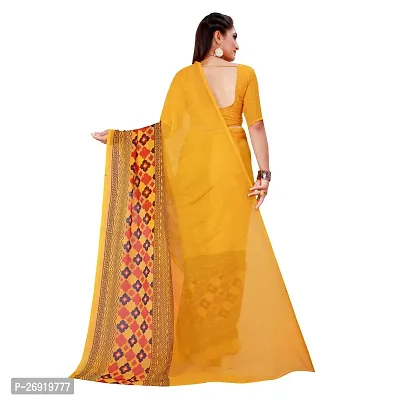 Elegant Georgette Printed Women Saree with Blouse piece-thumb3