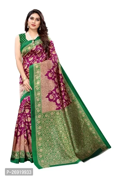 Elegant Art Silk Jacquard Women Saree with Blouse piece