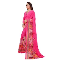 Elegant Georgette Printed Women Saree with Blouse piece-thumb3