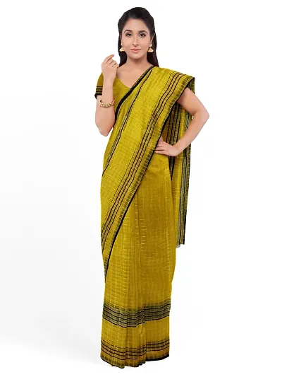 Hot Selling Cotton Silk Saree with Blouse piece 