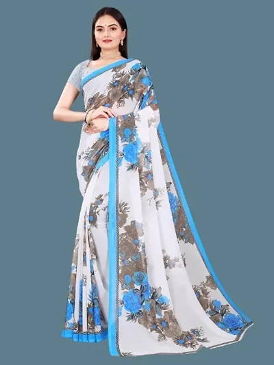 Attractive Cotton Silk Saree with Blouse piece 