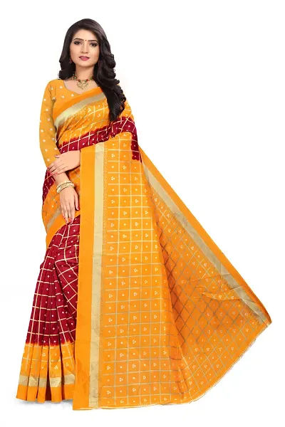 Women Stylish Art Silk Saree with Blouse piece