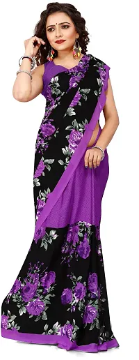 Stylish Fancy Georgette Saree With Blouse Piece For Women Pack Of 1-thumb3