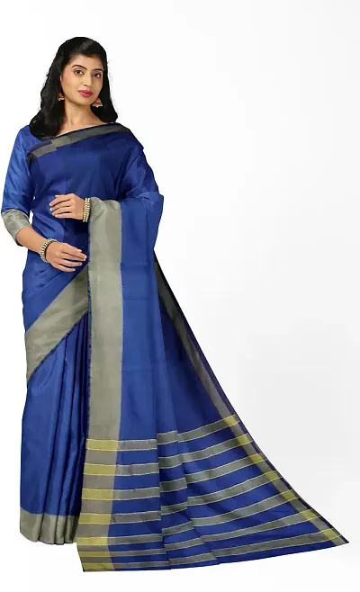 Bengal Handloom Traditional Handloom Plain Muga Colour Saree