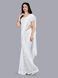 Stylish Fancy Net Saree With Blouse Piece For Women Pack Of 1-thumb2