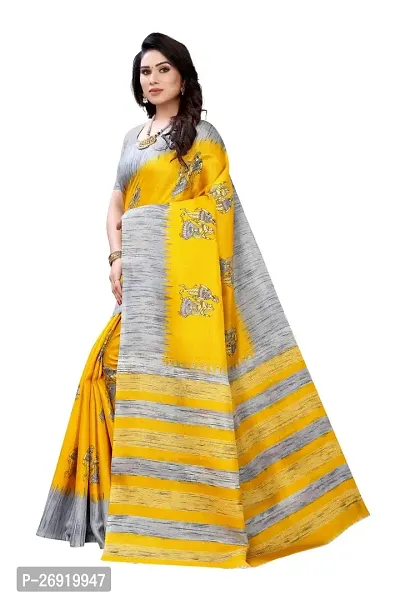 Elegant Art Silk Printed Women Saree with Blouse piece-thumb2