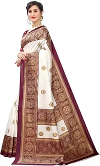 Stylish Maroon Cotton Silk Woven Design Saree with Blouse piece For Women-thumb1