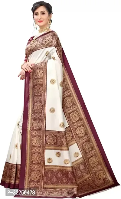 Stylish Maroon Cotton Silk Woven Design Saree with Blouse piece For Women-thumb2