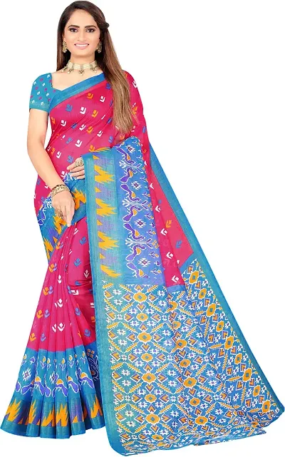 New In Art Silk Saree with Blouse piece 