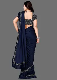 Stylish Fancy Lycra Saree With Blouse Piece For Women Pack Of 1-thumb2