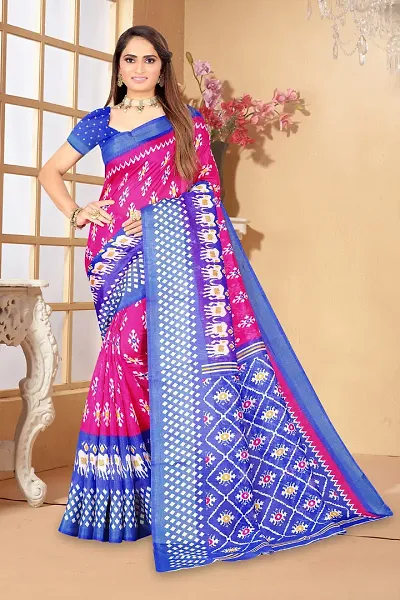 Fancy Art Silk Saree with Blouse Piece for Women