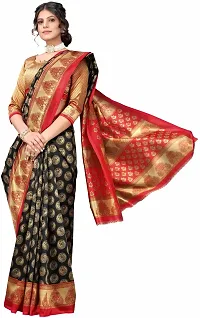 Women Stylish Net Printed Saree with Blouse piece-thumb1