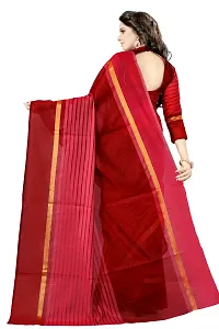 Elegant Cotton Silk Self Pattern Women Saree with Blouse piece-thumb3