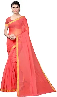 Women Stylish Art Silk Solid Saree with Blouse piece-thumb1