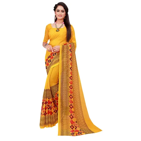 Stylish Fancy Georgette Saree With Blouse Piece For Women