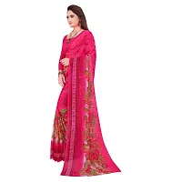 Elegant Georgette Printed Women Saree with Blouse piece-thumb3