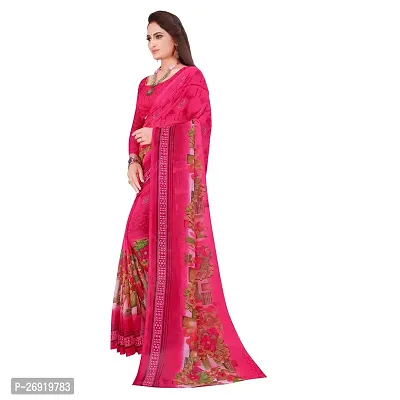 Elegant Georgette Printed Women Saree with Blouse piece-thumb4