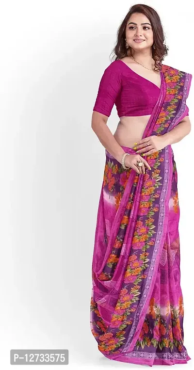 Stylish Fancy Georgette Saree With Blouse Piece For Women Pack Of 1-thumb5