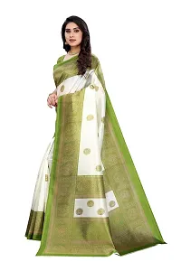 Elegant Art Silk Jacquard Women Saree with Blouse piece-thumb1