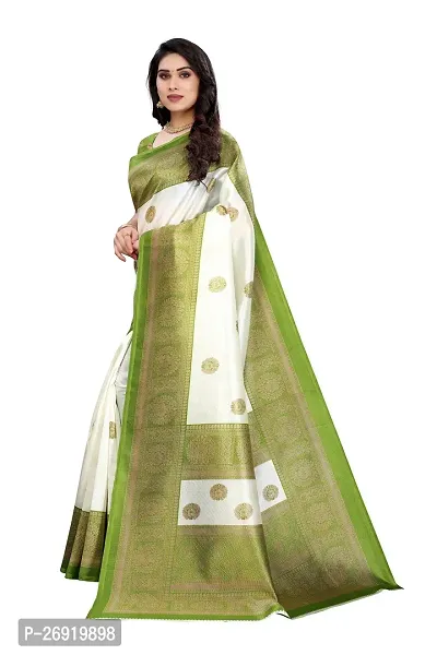 Elegant Art Silk Jacquard Women Saree with Blouse piece-thumb2