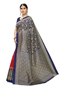 Elegant Art Silk Jacquard Women Saree with Blouse piece-thumb1