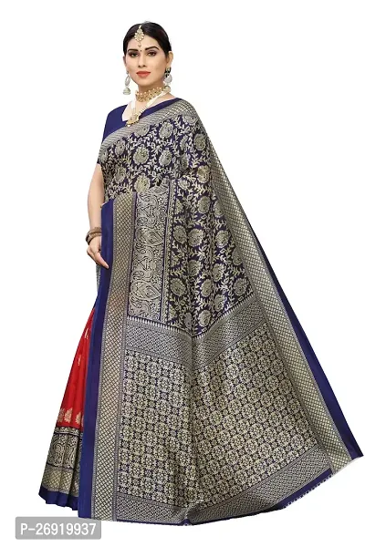 Elegant Art Silk Jacquard Women Saree with Blouse piece-thumb2